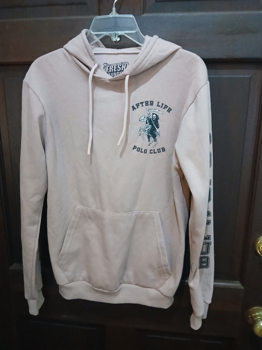 Men's Fresh Laundry After Life Hooded Sweatshirt - Beige Size S